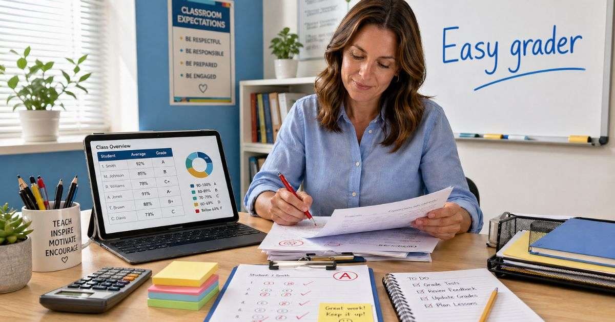 Easy Grader: 50-Question Grade Chart and Formula 