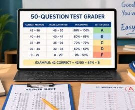 Easy Grader: 50-Question Grade Chart and Formula