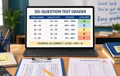 Easy Grader: 50-Question Grade Chart and Formula